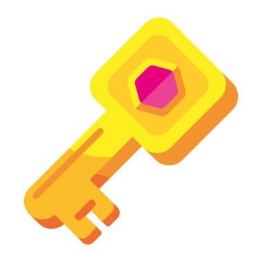 anahtar video oyunu antika izole edilmiş simgesi