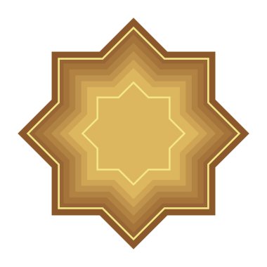 İslami yıldız sanatı izole edilmiş simge