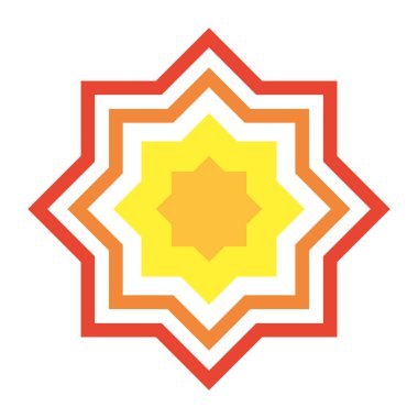 İslami yıldız Arap kültürü izole edilmiş simge