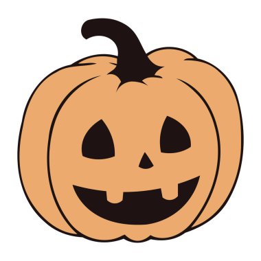 Cadılar Bayramı kabağı izole edilmiş simge tasarımı