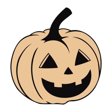 Cadılar bayramı balkabağı sırıtan illüstrasyon izole