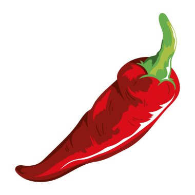 jalapeno kırmızı sebze izole edilmiş simgesi