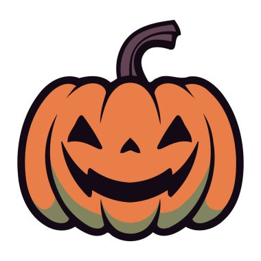 Cadılar bayramı balkabağı selamlaması izole edilmiş