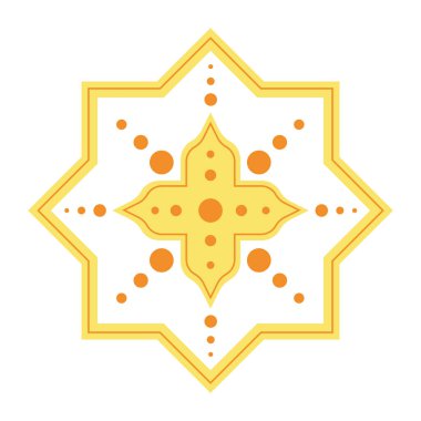 İslami yıldız kültürü izole edilmiş simge