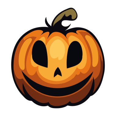 Cadılar bayramı kabağı gülümsemesi izole edilmiş.