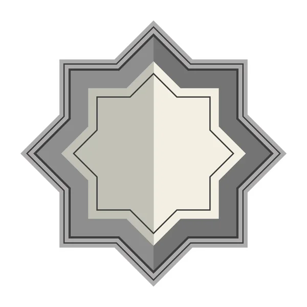 Icono Diseño Estrella Islámica Aislado — Archivo Imágenes Vectoriales