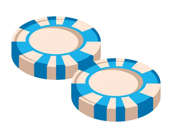 Casino Tokens Illustration Isolated Design — Stock Vector