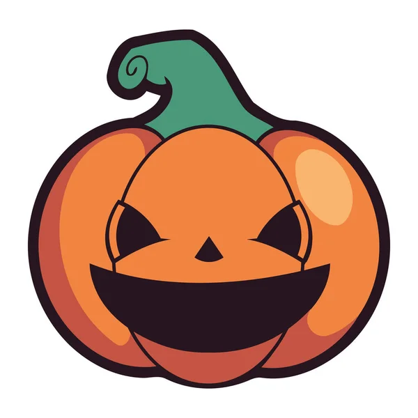 Halloween Abóbora Feliz Ilustração Isolada — Vetor de Stock