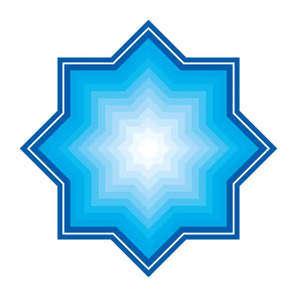 Islamischer Star Abstraktes Design Isolierte Ikone — Stockvektor