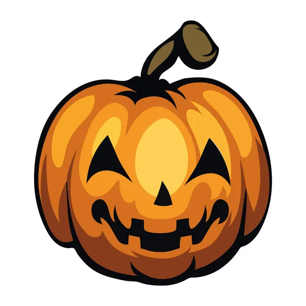 Halloween Calabaza Decoración Ilustración Aislado — Vector de stock