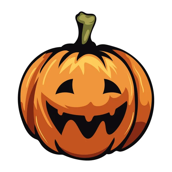 Halloween Calabaza Aislado Vector Ilustración — Vector de stock