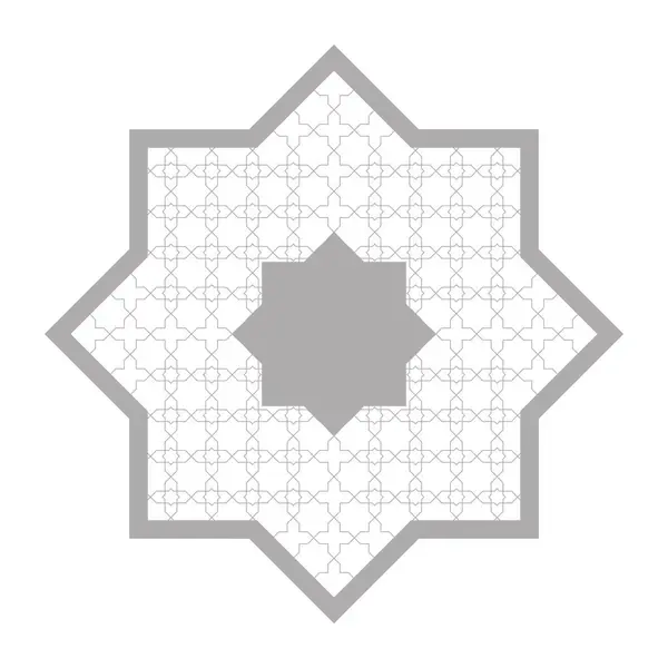 Islámico Estrella Árabe Icono Aislado — Vector de stock