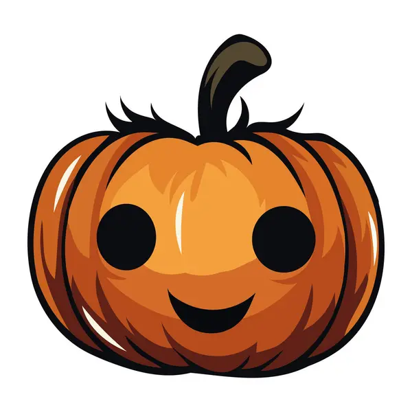 Halloween Abóbora Bonito Ilustração Isolado —  Vetores de Stock