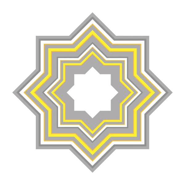 Ісламська Зірка Ізолює Піктограму Дизайну — стоковий вектор