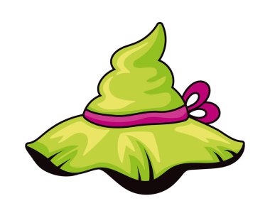 Cadılar Bayramı cadı şapkası kostümü izole edilmiş.