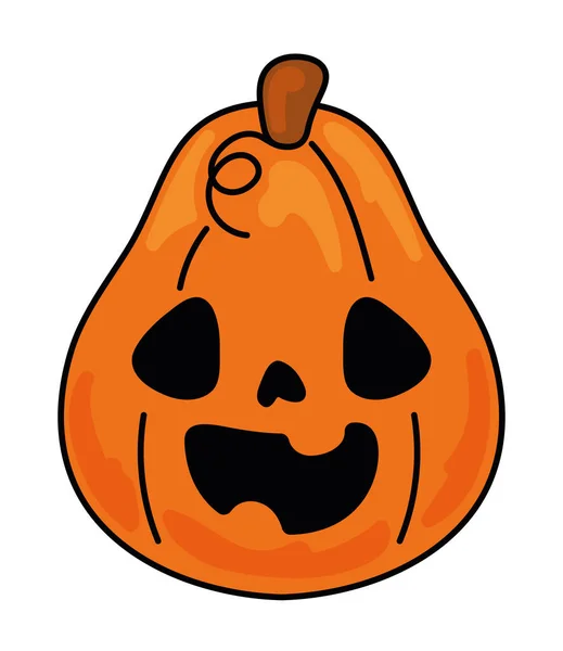 Halloween Citrouille Mauvais Illustration Isolé — Image vectorielle