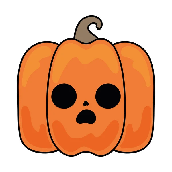 Halloween Citrouille Horreur Illustration Isolé — Image vectorielle