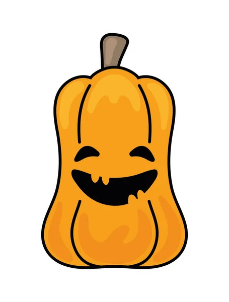 Halloween Abóbora Sorrindo Ilustração Isolada —  Vetores de Stock