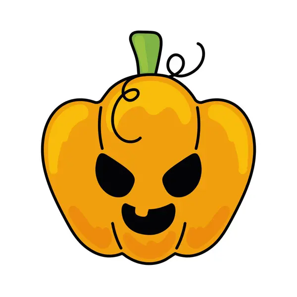 Halloween Dýně Strašidelné Ilustrace Izolované — Stockový vektor