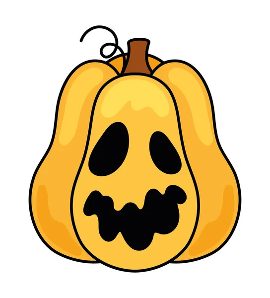 Halloween Pumpa Tradition Illustration Isolerad — Stock vektor