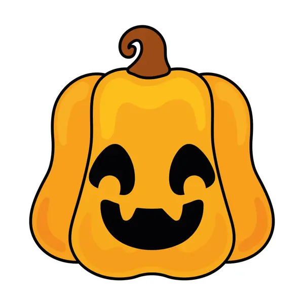 Halloween Pumpkin Traditional Illustration Isolated — Stock Vector