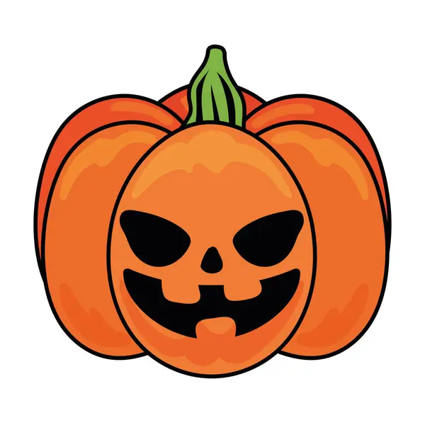 Halloween Dovleac Desen Animat Izolat — Vector de stoc