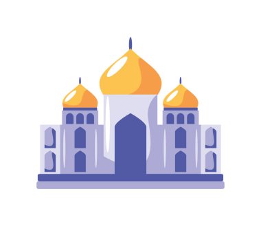 taj mahal in india icon isolated