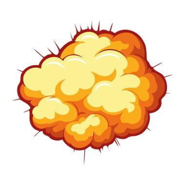 patlama etkisi bulut çizimi izole edildi