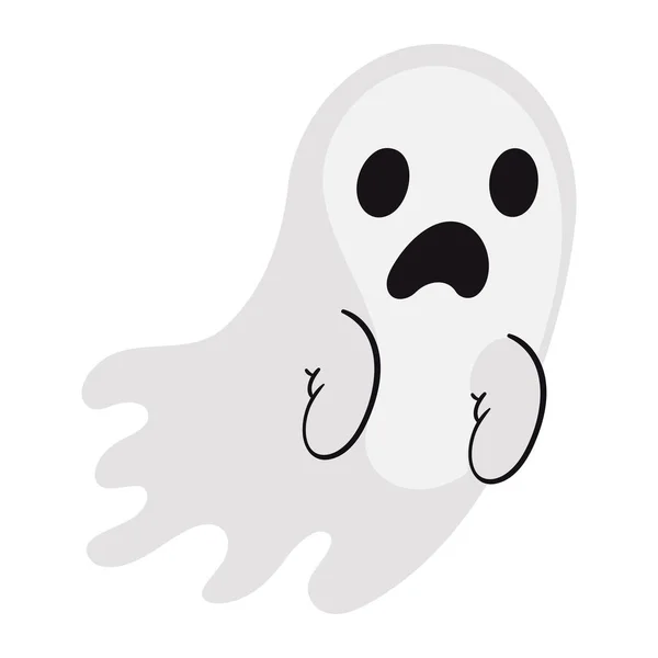 Halloween Ghost Illustration Isolated Design — Stock Vector