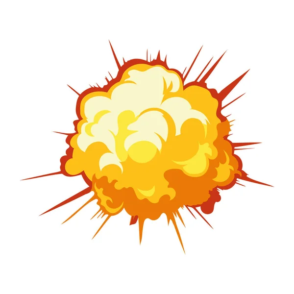 Explosion Effect Illustration Isolated Design — Stock Vector