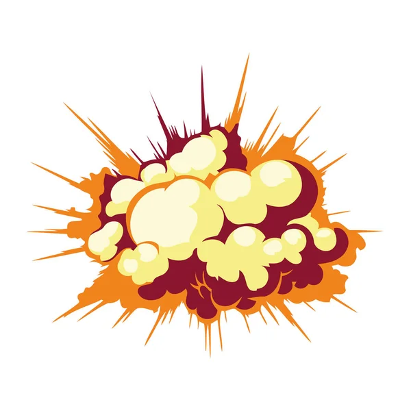 Explosion Effect Cartoon Illustration Isolated — Stock Vector