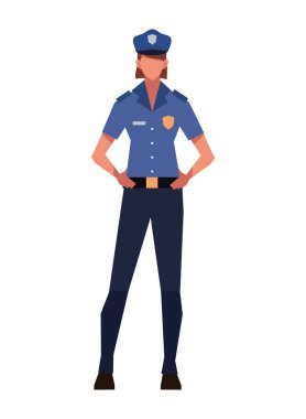 Polis avatar illüstrasyonunu izole etti