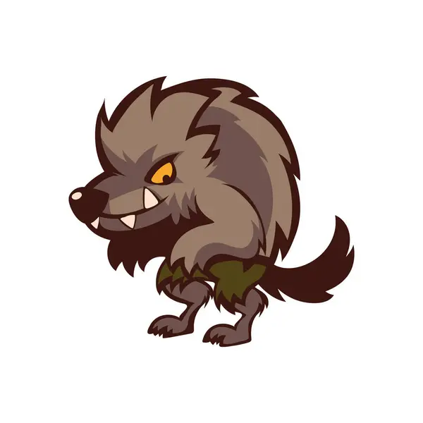 Halloween Character Werewolf Illustration Isolated — Stock Vector