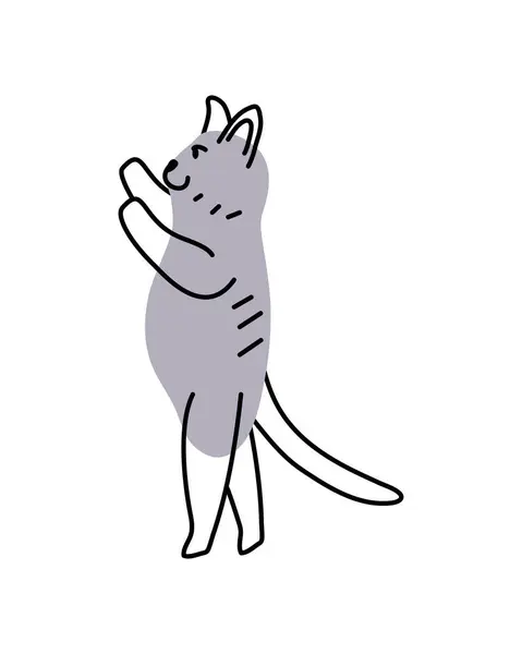 単離された猫のマスコットの国内イラスト — ストックベクタ
