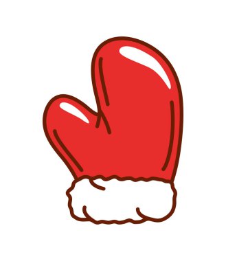 Noel eldiveni dekorasyonu izole edildi