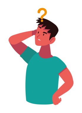 Karakter çizimini yalnız düşünen bir adam.