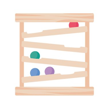 Tahta oyuncağı bloklar izole tasarım illüstrasyonu