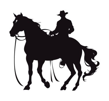 At simgesindeki kovboy silueti izole edildi