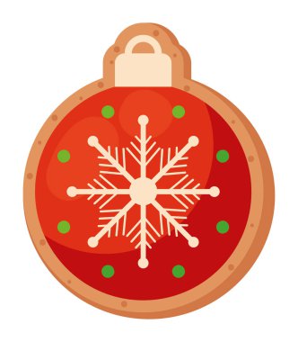 Noel kurabiyesi resmi izole edilmiş.