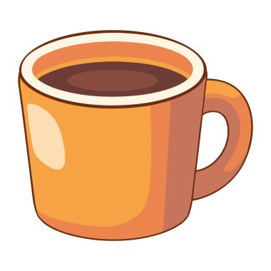 Kahve fincanı sıcak içecek illüstrasyon izole