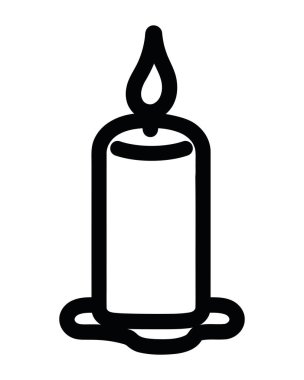 Cadılar Bayramı ikonu mum süslemesi izole edilmiş