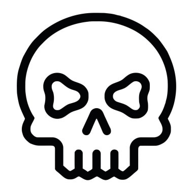 Cadılar Bayramı ikonu kafatası korkunç illüstrasyon izole