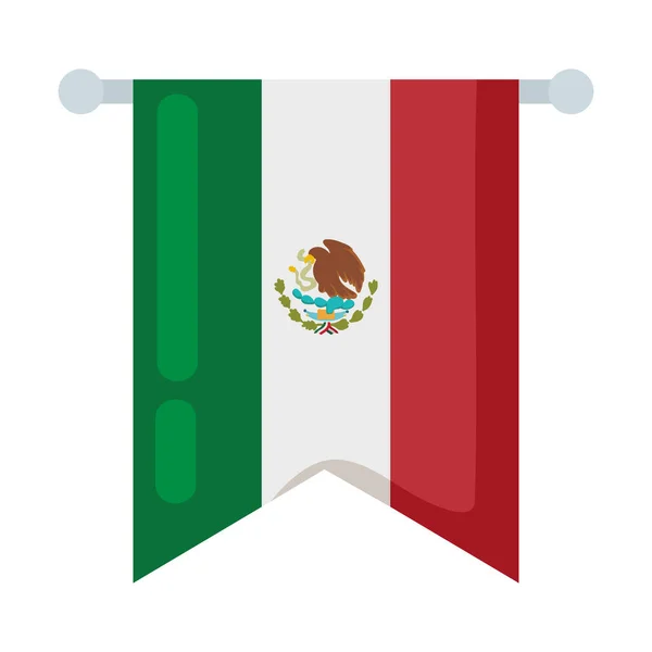 Изолированная Иллюстрация Флага Мексики — стоковый вектор
