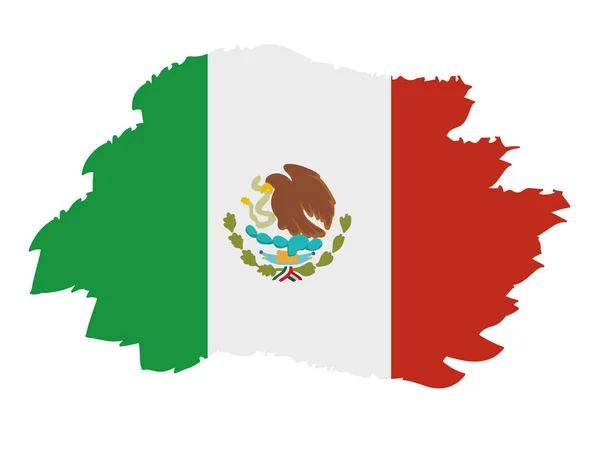 Иллюстрация Мексиканского Флага — стоковый вектор