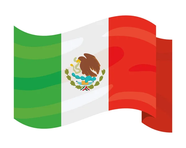 Иллюстрация Размахивания Флагом Мексики — стоковый вектор