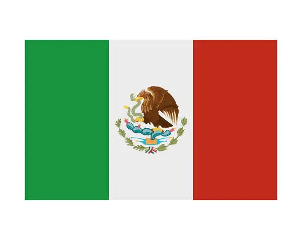 Mexikanische Flagge Nationale Illustration Isoliert — Stockvektor