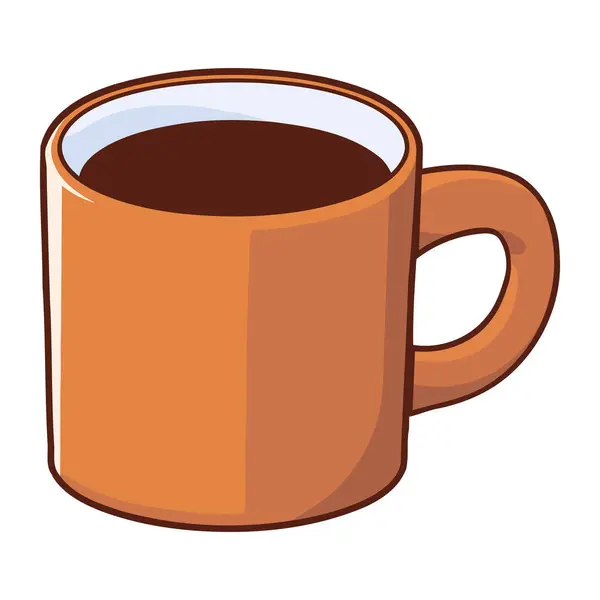 Filiżanka Kawy Gorąca Ilustracja Izolowane — Wektor stockowy