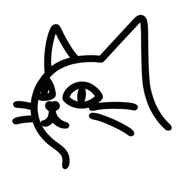 Halloween Icon Cat Style Illustration Isoliert — Stockvektor