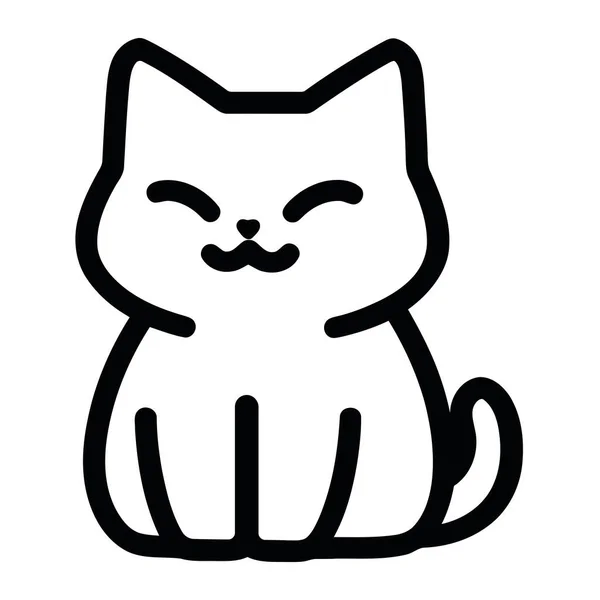 Halloween Icon Cat Happy Illustration Isolated — Stock Vector