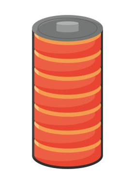 pil ekipmanı çizimi izole tasarım